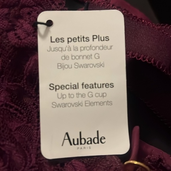 Aubade Paris Comfort Underwire Triangle Lace Bra Adjustable Lightly Lined Sz 30 - Picture 11 of 12